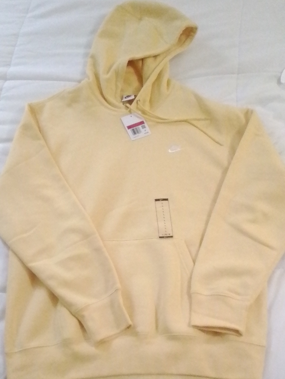 Nike Men’s Pale Yellow Pullover Hoodie